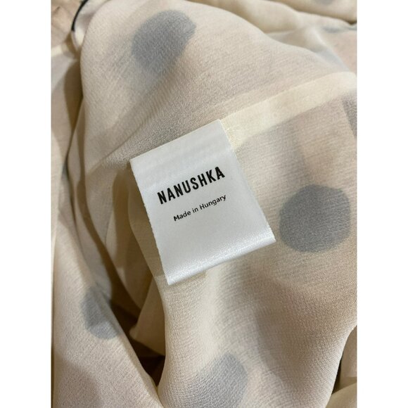 NANUSHKA Zahara Polka Dot Cream Dress Size Medium - Picture 10 of 11